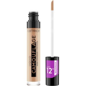 Catrice Liquid Camouflage High Coverage Concealer, No. 015, Nude, for Dry Skin, for Blemished Skin, for Combination Skin, Vegan, Oil-Free, Waterproof, Alcohol-Free, Pack of 1 (5 ml)