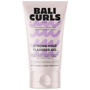 Bali Curls Strong Hold Flaxseed Gel – Extra Strong Scrunch Gel for Defined Curls – Long-lasting Hold & Natural Shine – Suitable for Curly Method – Silicone Free – 150 ml