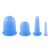 Frevoitna Pack of 4 Cupping Cups Silicone Suction Cup Massage Tools, Cupping Glasses Therapy Set Blue, Anti Cellulite Cup Vacuum Suction Cup, Face Cupping Head for Neck Body Eyes Cupping Massage