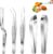 BONHHC Küchenpinzette Edelstahl Set,Kochen Pinzette,2 Stück Slant Pinzetten Zange,3 Stück Präzisionszange,Flach und Slant,für Kochen,Reparieren und medizinische Beauty-Utensilien