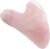 Tonsee Rose Quartz GuaSha Therapy Massage Stones Face Roller Massager Women Anti Ageing Anti-Wrinkle for Face Skin Care Extended Curve Design Massage Tools for Spa (A)