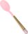 Paris Hilton Solid Spoon with Pink Jewel Handle, Heat Resistant to 400 F, Dishwasher Safe, Kitchen Utensils and Utensils, Pink and Gold