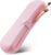 Luxuring Reise-Make-up-Pinselhalter, Make-up-Organizer-Tasche mit Nylon-Bindungsriemen, Silikon-Reise-Kulturbeutel, Kosmetikpinselhalter, Reiseutensilien für Damen (blau + grün), Pink