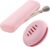 Reccisokz 2-Teiliges Set Makeup bag Tragbarer Kosmetiktasche,Make up Pinsel Organizer,1stk Makeup Pinsel Halter Silikon+1stk Schwammhalter, Organizer für Reisen Aufbewahrung Box für Make-up(Rosa)