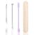 Piriuuo 3 Pieces Makeup Spatula, Silicone Spatula Foundation Spatula Makeup Tool with Silicone Cosmetic Spatula Stainless Steel Makeup Tools Double-Edged Spatula for Small Face Areas