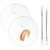 Make Up Mischpalette, 4 Stück Make-Up-Palette Klare Acryl Make Up Palette mit Spatel Kosmetikpalette mit Spachtel Kosmetische Mischpalette für Foundation Nailart Auge Lidschatten
