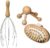 Massage Box Wooden Set of 3 | Head Massager | Back Massager | Universal Body Massager 4 Heads – Wellness Head Massage Spider Relaxation Foot Massage Brush Beauty Hygiene