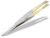 Slicker Tweezers from Solingen, Made in Germany, Eyebrow Tweezers for Face Care for Plucking Eyebrows, Beard Hair or Small Hairs for Men and Women (Oblique/Gold-Plated)
