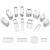 PH PandaHall 80pcs Empty Metal Pans 4 Sizes Empty Eyeshadow Pans Rectangular Palette Pans DIY Eyeshadow Powder Blush Lipstick Palette 2~2.7×1~2cm