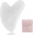 Gua Sha steine gesichts Jade 100% Natur-Stein Herzform Kratz-Massage Tool für Augen, Hals zur Hautpflege, Schönheit und Entspannung der Körpermuskulatur (Weiß)