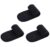 Voarge 3 Stück Stirnband Mikrofaser Stirnband Kosmetik Verstellbar Kosmetickstirnband mit Klettverschluss ideal für Makeup entferner, SPA, Sport, Yoga, waschbar (Schwarz)