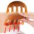 EORPAVU Gua Sha,Face Massager, Hair Comb, Wide Teeth Comb, Scalp Massage Brush, Anti-Static Hand Comb, Hair Shaving Beauty Tool (Amber)
