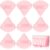 JASSINS Schwamm-Set mit 8 Stück Baumwoll-Puderquaste, dreieckig, super weich für trockenes und nasses Make-up, Concealer, lose und Körperpuder, Foundation, Rouge, Make-up-Set (Rosa)