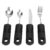 Weighted Cutlery for Parkinson’s Patients, Adaptive Utensils, Disabled Eating Aid Cutlery with Thick Handle, Easy Grip Cutlery Set, Non-Slip Handles for Disabled Arthritis