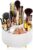 Miiepls Kosmetik Make Up Organizer, 360°Drehbarer Pinsel Organizer, Lidschattenpinsel Lippenstift Etui, Aufbewahrung Kosmetik Organizers für Zimmer Decor Frisiertisch, Schlafzimmer, Bad (weiß)