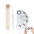 Penubuy Upgrade Mixing Makeup Palette, 2 Pieces Stainless Steel Cosmetic Palette with Spatula Tool, Nail Art Cosmetic Palette for Mixing Foundation/Eye Eyeshadow/Mascara (Picasso Semicircle)