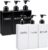 Segbeauty Bathroom Soap Dispenser, Pack of 6, 500 ml Pump Bottle, Soap Dispenser, Plastic, Shampoo Dispenser, Empty, Shower Gel Dispenser with Printed Labels, for Family, Hotel