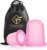 Funxim Schröpfgläser Silikon 2 Stück, Silikon Schröpfen Cups Massagegeräte tools set, BPA freies Schröpfglas Cellulite Gegen Verspannungen für Körper – mit Aufbewahrungstasche