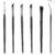 Aster 6 Stück Eyeliner Pinsel Set, Fein Abgewinkelter Eyeliner Pinsel, Lidschatten Pinsel, Augenbrauen Dünn, Präzisions Make up Pinsel Set, Gebogene Stiftspitze Ultrafein für Kosmeti Anfänger