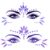 Mermaid Face Gemstones Glitter Stones Self-Adhesive Stones Make Up Face Rhinestones Festival Glitter Mermaid Face Sticker Costume Glitter Tattoos Festival (Purple)