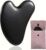 Gua Sha Stone Natural Heart Shape Facial Massage Tool, Rose Quartz Women’s Day Gift Acupuncture Therapy Trigger Point Anti-Ageing (Black)