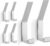 PDGROW® Coat Hooks, Pack of 6, Towel Hooks for Drilling (Screws Invisible!), Coat Hooks, Wall Modern Coat Rack for Jackets, Coats, Clothes, Scarves, Handbags and More (Silver)