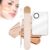 Professional Makeup Spatula with Leather Cases and Makeup Palettes, KXAMELIE Stainless Steel Foundation Spatula, Robust Metal Cosmetic Spatula, Beauty Makeup Set