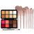 RoseFlower 16 Farben Rouge Make-up Palette mit Pinsel, Creme Concealer Foundation Palette, Farbkorrigierende Gesichtsrouge-Puder Blush Highlighter und Creme Kontur Concealer Lippenstift Palette