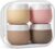 Yinke Pack of 4 Containers, 30 ml Silicone Cream Jars, Mini Tins with Transparent Bag, Travel Cosmetic Container, Travel Essentials/Travel Accessories (Apricot)