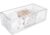 DoocliB Cotton Buds Container, Drawer Organiser, Stackable, Cotton Bud Container, Transparent, 3 Compartments, for Chest of Drawers, Washbasin, Bathroom, Kitchen