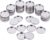 PandaHall Pack of 100 Empty Round Metal Pans Tin Pallets Pans Eyeshadow Blush Lipstick Organiser for Magnets Cosmetics Pallets Size 26 mm