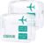 OSDUE Pack of 2 Toiletry Bags, Transparent, Aeroplane PVC Cosmetic Bag, Waterproof, Hand Luggage Travel Accessories, Toiletry Bags for Men, Women, Children, Family, Green, 1