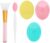 Silikon-manuelle Gesichtsreinigungsbürsten, weiches Silikon-Gesicht Scrubber, 5-teiliges Set Maskenpinsel Gesichtsmassage Bürste für Poren Gesichtsmaske Pinsel Set Mitesserentfernung,Peeling,DIY Maske
