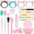 Mask Brush Set, 5 Pieces Silicone Mask Brush and 4 Pieces Hair Band, DIY Face Mask, Mixing Bowl Set and 2 Pieces Nose Lip Brushes Tool, Beauty Products for DIY Mask or Cleaning Mask