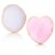 Ouligay 2 Stück Harz Nagel Kunst Palette,Goldener Nagellack Palette Maniküre Gemalt Palette Heart-Shaped Resin Nail Art Palette Nagel Charms Mischpalette Make Up (Rosa,Weiß)