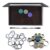 SZDYM Professional Empty Makeup Magnetic Palette Set with 20 Adhesive Metal Stickers and 20 Blank Round Metal and 1 Depotting Spatula Blush for Powder and Foundation (Black)