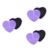 Angoily 3 Stück Lila Make Up Entferner Pad Make Up Pinsel