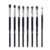 MSQ 8pcs Lidschatten Make-Up Pinsel Set Kosmetik zum Auftragen von Augen Makeup Lidschattenpinsel Set – Premium Auge Schminkpinsel Set – Super Geschenkidee Schwarz