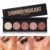 HIROCK 5-Farben-Make-up-Palette, Textmarker und Konturpalette, kompaktes, schimmerndes Bronzer-Pulver, Perlglanzformel-Textmarker-Palette