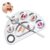 HSYTEK Make up palette with spatula, stainless steel make-up palette and spatula set, easy to clean, mixing palette for professional makeup, nail art and colours