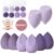 AUAUY 8 PCS Make up Schwamm Set, Foundation Blending Beauty Sponge, Beauty Makeup Schwämme Blender für Flüssigkeit Foundation Puder Sonnenschutz und Creme mit 1 Schwammhalter, 1 Puderquaste