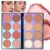 16 Colors Contour & Highlight & Blush Palette Rouge-Kontur-Highlighter-Makeup-Palette All-in-One Contour Blush & Bronzer Pressed Powder Makeup Palette Matte Mineral Rouge-Pulver-Palette