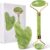 Gua Sha & Rose Quartz Face Roller, 100% Natural, Anti-Wrinkle, Firming and Tonic for the Skin, Natural Massage Tools for Rejuvenation and Relaxation (Jade)