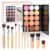 Holzsammlung 15 Farben Concealer Abdeckcreme Camouflage Palette mit 11 Stück Kosmetikpinsel, Cosmetics Creme Konturen Kit Professional Makeup Conceal Palette zum Abdecken, Highlighten, Konturieren