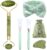 Scettar 6-Piece Jade Gua Sha Stone Set, Natural Jade Massage Roller, Face Roller Massage Tool for Eye Swelling, Skin Tightening, Face Massager