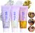 Prreal Body Glitter Gel 3 Bottles,Face Glitters Body Gel Sequins Shimmer Liquid Eyeshadow,Chunky Glitter for Face Hair Nails,Holographic Cosmetic Laser Powder Festival Glitter Makeup#White+Gold+Sliver