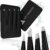 NEUMANN® Pinzetten-Set (rostfreier Edelstahl) zum entfernen von Augenbrauen und Haaren – Schrägpinzette, Spitzpinzette & mehr – Inkl. Aufbewahrungsbox [Schwarz]