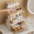 KJIXYUNG 2-Tier 2-Drawer Makeup Organiser for High Volume Women – Multi-Purpose Countertop Vanity Organiser for Dressing Table – Large Skin Care Organiser with Exquisite Design Amber
