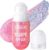 Prreal Roll-on Body Glitter Gel, Mermaid Makeup Festival Rave Accessories, Glitzer Face Paint Holographic Hair Glitter Gel, Sparkle Body Shimmer Halloween Makeup for Rave Party(06 Pink)
