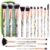 Pinselset Makeup DUAIU 16 Stück Professionelle Pinsel Set Marmor Gesicht Make Up Pudercreme Puder Foundation Lidschatten Concealer Eyeshadow Schmink Pinsel Mit Schminktasche